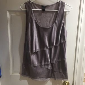 Lavender Ann Taylor Ruffle Tank